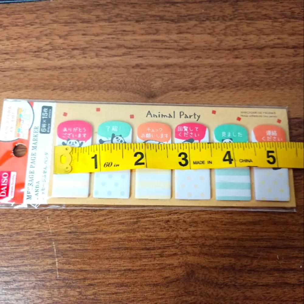 Daiso Message Page Marker Animal Party Panda